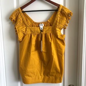 For the Republic Mustard Yellow Sleeveless Top L